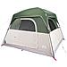 Tenda da Campeggio a Cabina per 4 Persone Verde Impermeabile - Foto miniatura 2