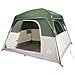 Tenda da Campeggio a Cabina per 4 Persone Verde Impermeabile - Foto miniatura 6