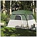 Tenda da Campeggio a Cabina per 4 Persone Verde Impermeabile - Foto miniatura 7