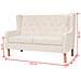 Divano A 2 Posti In Tessuto Bianco Crema - Foto miniatura 7