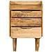 Comodino In Legno Massello Di Mango 40x30x59,5 Cm - Foto miniatura 3