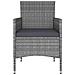Set Divani Da Giardino 5 Pz In Polyrattan Grigio - Foto miniatura 3