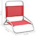 Sedie Da Spiaggia Pieghevoli 2 Pz In Tessuto Rosso - Foto miniatura 8