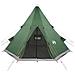 Tenda da Campeggio Tipi per 4 Persone Verde Impermeabile - Foto miniatura 5