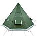 Tenda da Campeggio Tipi per 4 Persone Verde Impermeabile - Foto miniatura 7