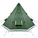 Tenda da Campeggio Tipi per 4 Persone Verde Impermeabile - Foto miniatura 8