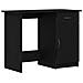 Scrivania  Nera Rovere 100x50x76 cm in Legno Ingengerizzato - Foto miniatura 1
