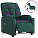 Poltrona Massaggiante Reclinabile Elettrica Verde Scuro Tessuto - Foto miniatura 1