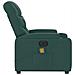 Poltrona Massaggiante Reclinabile Elettrica Verde Scuro Tessuto - Foto miniatura 9