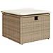 Set Divano da Giardino 5 pz con Cuscini Beige in Polyrattan - Foto miniatura 5