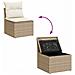 Set Divano da Giardino 5 pz con Cuscini Beige in Polyrattan - Foto miniatura 6