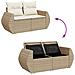 Set Divano da Giardino 5 pz con Cuscini Beige in Polyrattan - Foto miniatura 7