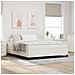 Letto Box Spring Crema Super King Tessuto A Coste - Foto miniatura 2