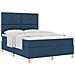 Letto con Rete a Doghe Blu 140x190 cm Tessuto - Foto miniatura 1