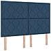 Letto con Rete a Doghe Blu 140x190 cm Tessuto - Foto miniatura 3
