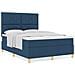 Letto con Rete a Doghe Blu 140x190 cm Tessuto - Foto miniatura 4