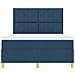 Letto con Rete a Doghe Blu 140x190 cm Tessuto - Foto miniatura 8