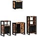 Set di mobili per il bagno 4 pcs Legno massello riciclato - Foto miniatura 1