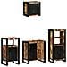 Set di mobili per il bagno 4 pcs Legno massello riciclato - Foto miniatura 2