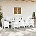 Set da Pranzo per Giardino 11 pcs Bianco Rattan Polt - Foto miniatura 3