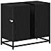 Armadio per Lavabo da Bagno Rovere nero 65 x 33 x 60 cm - Foto miniatura 8