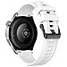Cinturino Di Ricambio In Silicone Da 22 Mm Compatibile Con Huawei Gt6 - Stile Sportivo Con Fibbia Nera White - Foto miniatura 3