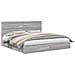 Letto con Contenitore con testiera Grigio Sonoma 200 x 200 cm - Foto miniatura 1
