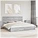 Letto con Contenitore con testiera Grigio Sonoma 200 x 200 cm - Foto miniatura 2