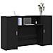 Scrivania per Reception Rovere Nero 180x50x103,5 cm in Legno di Argilla - Foto miniatura 2