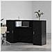 Scrivania per Reception Rovere Nero 180x50x103,5 cm in Legno di Argilla - Foto miniatura 3