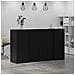 Scrivania per Reception Rovere Nero 180x50x103,5 cm in Legno di Argilla - Foto miniatura 4