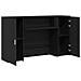 Scrivania per Reception Rovere Nero 180x50x103,5 cm in Legno di Argilla - Foto miniatura 6