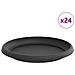 Vassoio Rotondo per Fiori 24 pcs Nero Ø 21,5 x 2,5 cm Plastica - Foto miniatura 1