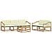 Set di divani da esterno 6 pcs Bianco e Crema 79 x 79 x 37 cm - Foto miniatura 1