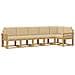 Set di divani da esterno 6 pcs Bianco e Beige Poliestere - Foto miniatura 1