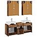 Set di Armadi da Bagno 5 pcs Legno antico Legno ingegnerizzato - Foto miniatura 8