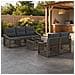 Set Divano da Giardino 6 pz Grigio polyrattan - Foto miniatura 4