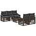 Set Divano da Giardino 6 pz Grigio polyrattan - Foto miniatura 1