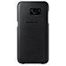Cover Leather per Galaxy S7 Edge - Nero - Foto miniatura 1