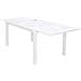Set Tavolo Giardino Rettangolare Allungabile 160/240 X 90 Con 4 Sedie In Alluminio Bianco E Textilene Da Esterno - Foto miniatura 3