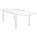 Set Tavolo Giardino Rettangolare Allungabile 160/240 X 90 Con 4 Sedie In Alluminio Bianco E Textilene Da Esterno - Foto miniatura 4