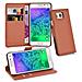 Custodia Compatibile Con Samsung Galaxy Alpha In Marrone Pastello - Coperchio Protettiva Con Chiusura Magnetica, Funzione Stand E Tasca Per Le Carte - Foto miniatura 8