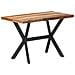 Tavolo da Pranzo 120x60x75 cm Legno Massello con Finitura Miele - Foto miniatura 7