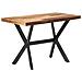 Tavolo da Pranzo 120x60x75 cm Legno Massello con Finitura Miele - Foto miniatura 8
