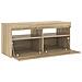 Mobile Porta TV con Luci LED Rovere Sonoma 90x35x40 cm - Foto miniatura 6