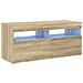 Mobile Porta TV con Luci LED Rovere Sonoma 90x35x40 cm - Foto miniatura 2