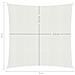 Vela Parasole 160 g / m² Bianca 5x5 m in HDPE - Foto miniatura 3