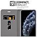 Custodia Compatibile Con Apple Iphone 11 Pro Max (xi Pro Max) In Grigio Chiaro Marrone - Coperchio Protettiva Con Chiusura Magnetica, Funzione Stand E Tasca Per Le Carte - Foto miniatura 4