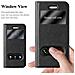 Custodia Compatibile Con Apple Iphone 5 / Iphone 5s / Iphone Se In Nero Cometa - Coperchio Protettivo Con Chiusura Magnetica, Funzione Stand E 2 Finestre Di Visualizzazione - Foto miniatura 3