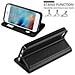 Custodia Compatibile Con Apple Iphone 5 / Iphone 5s / Iphone Se In Nero Cometa - Coperchio Protettivo Con Chiusura Magnetica, Funzione Stand E 2 Finestre Di Visualizzazione - Foto miniatura 5